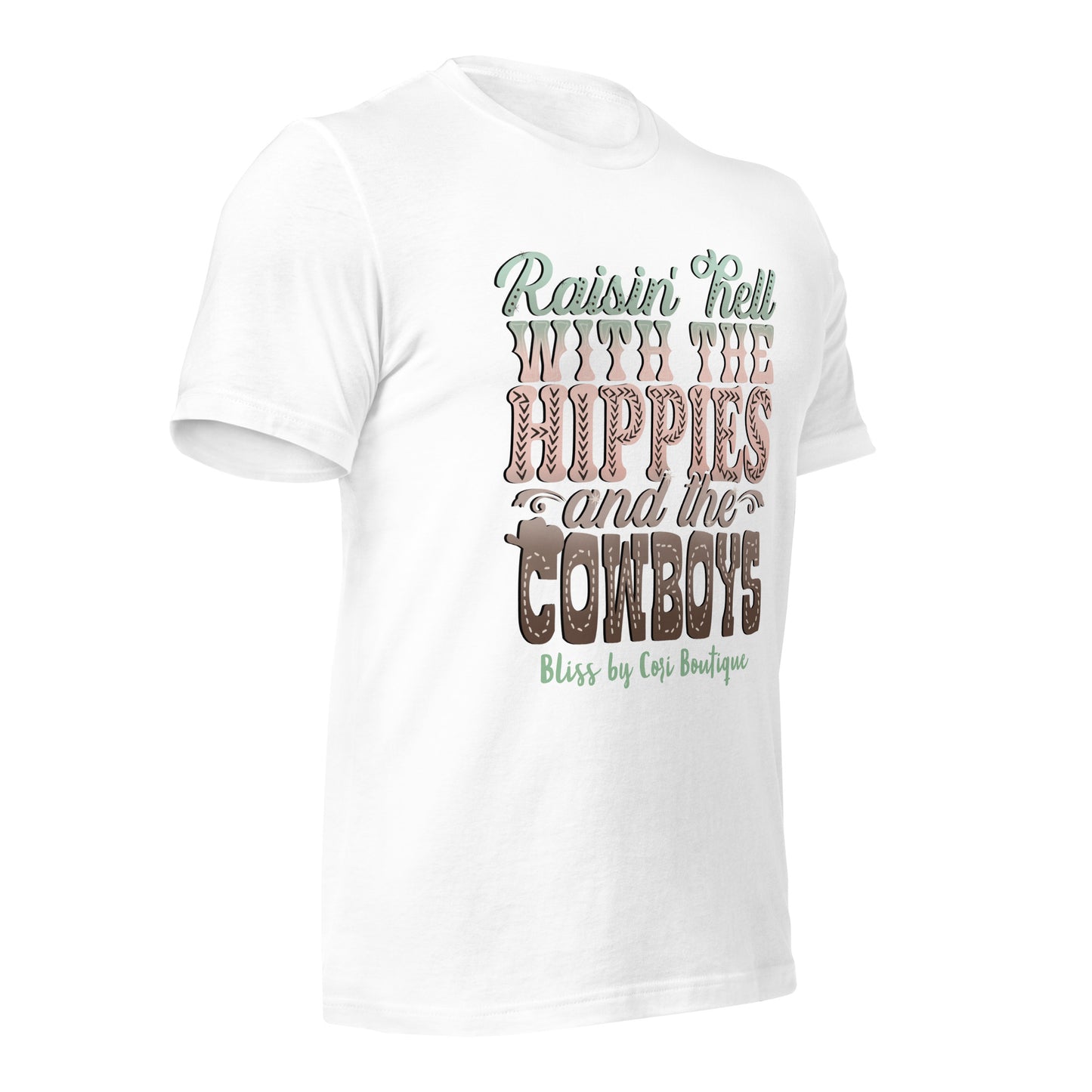 Bella Canvas Tee - Raisin' Hell With The Hippies And The Cowboys