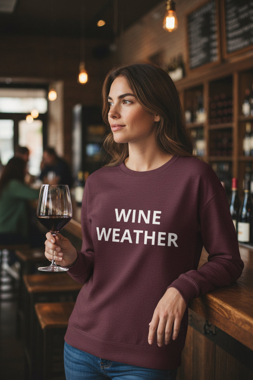 Wine Weather Personalized Knit Sweater
