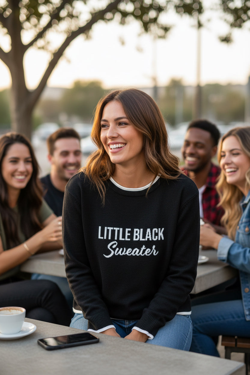 Little Black Personalized Knit Sweater