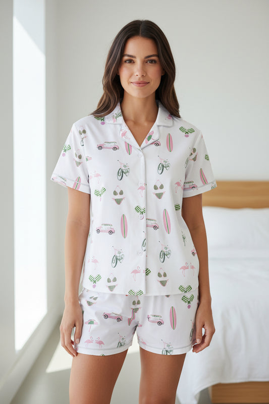 Surf's Up Pajama Short Set