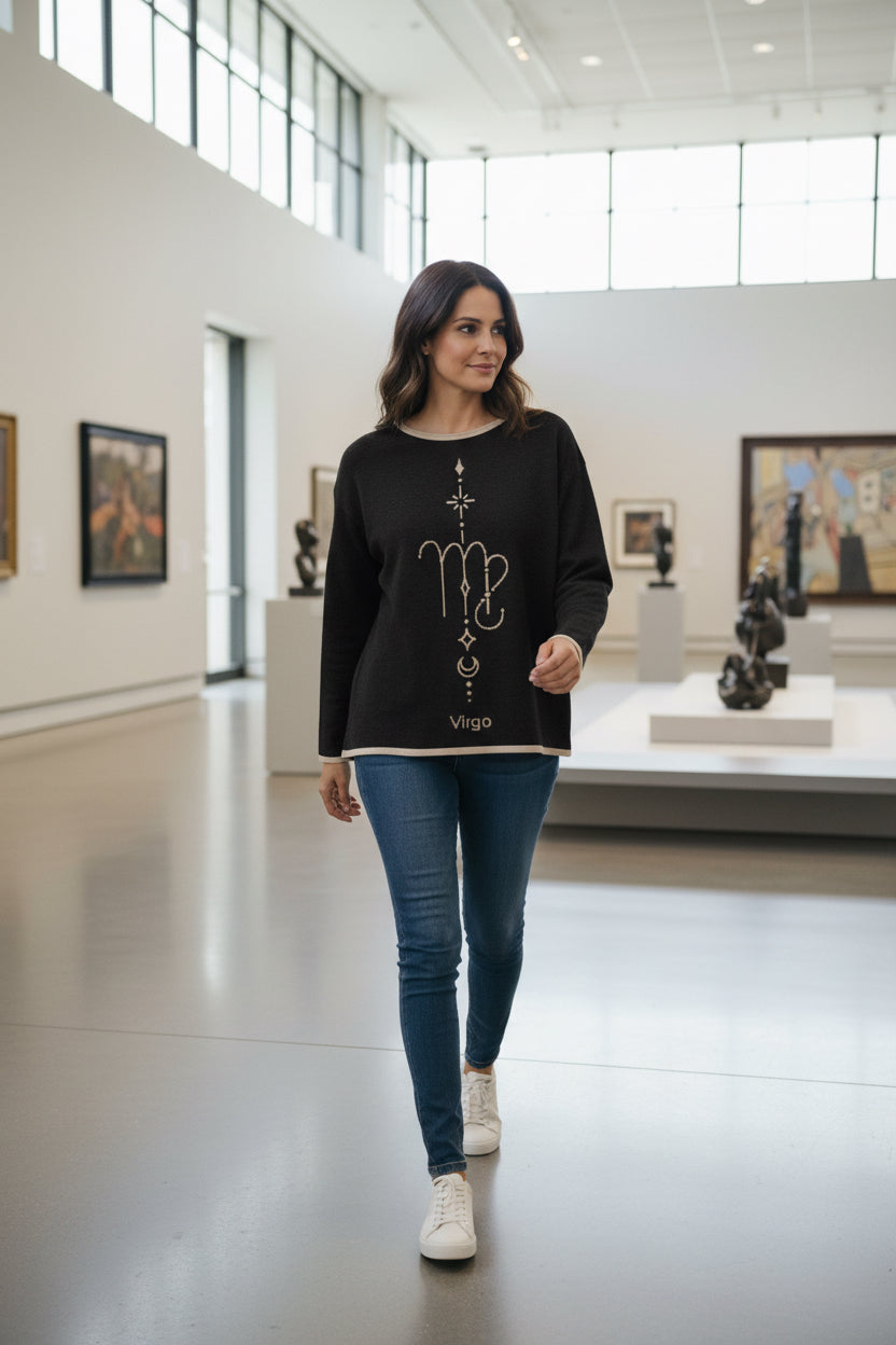 Virgo Zodiac Personalized Knit Sweater