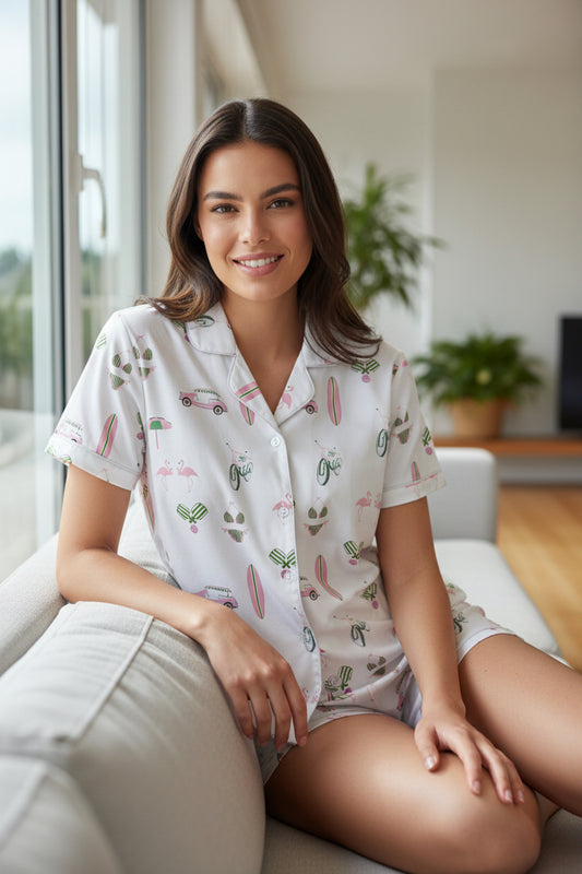 Surf's Up Pajama Short Set