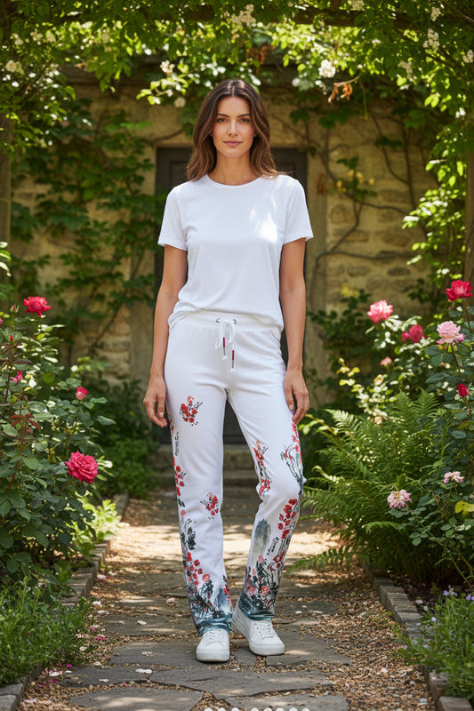 Paparazzi by Biz - Pull-On French Terry Print Lounge Pant w/ Raw Hem