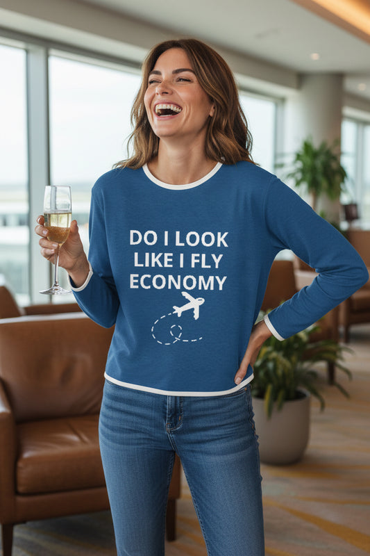 Do I Look Like I Fly Economy Personalized Knit Sweater - Available in multiple colors, just ask!