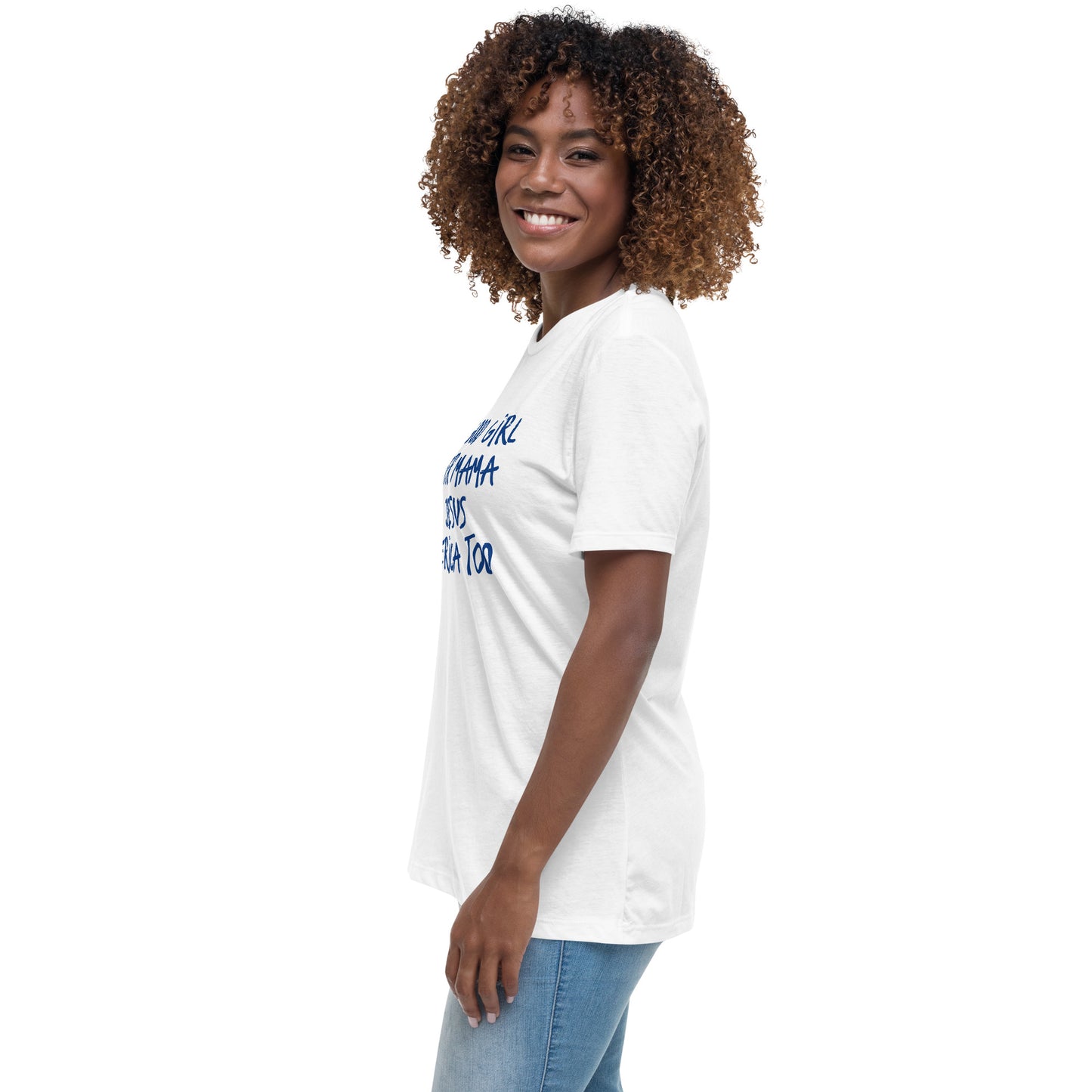 She's A Good Girl Loves Her Mama Loves Jesus And America Too - Bella Canvas Tee - Blue