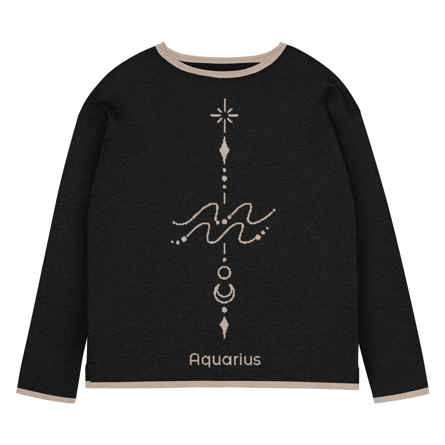 Aquarius Zodiac Personalized Knit Sweater