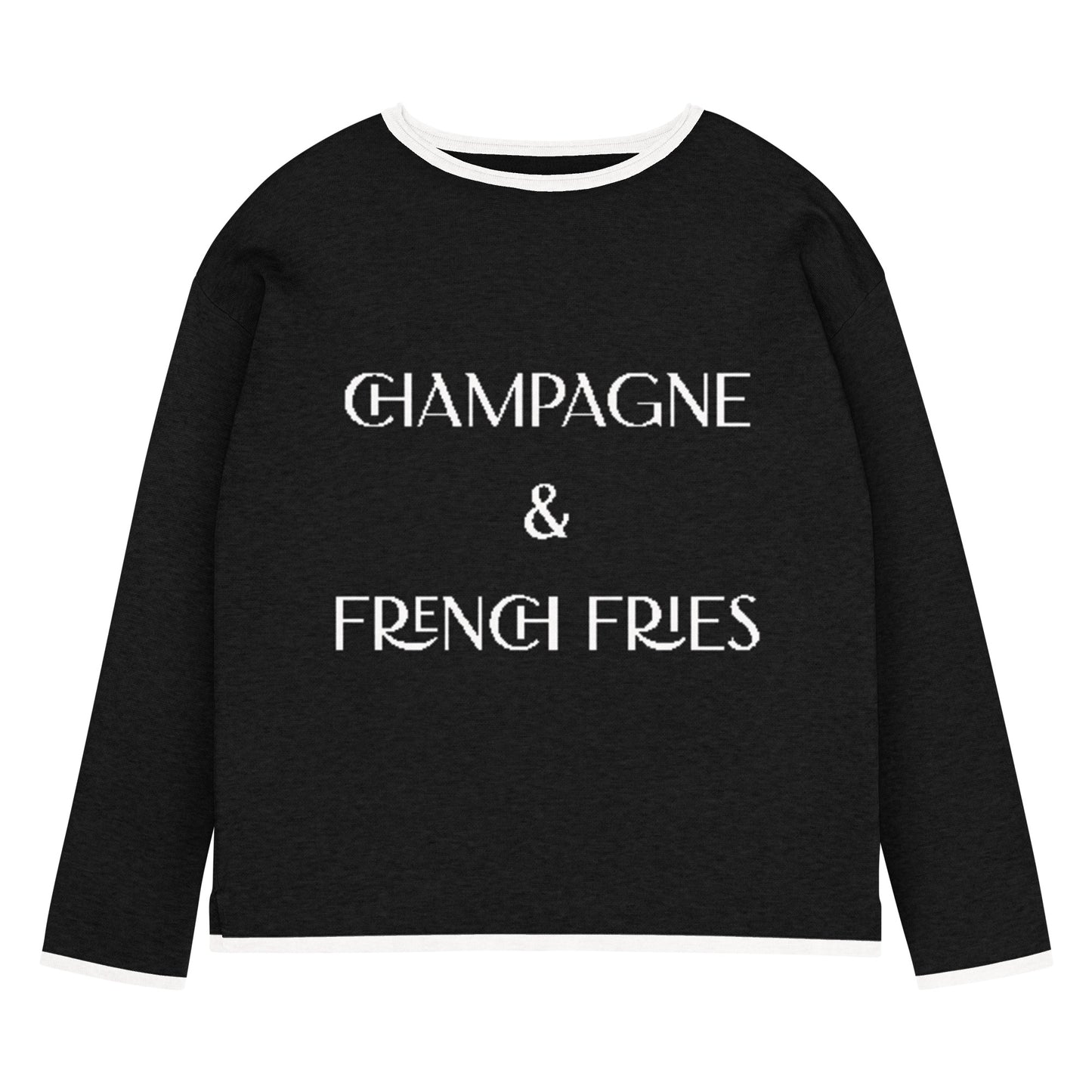 Champagne & French Fries Knit Sweater